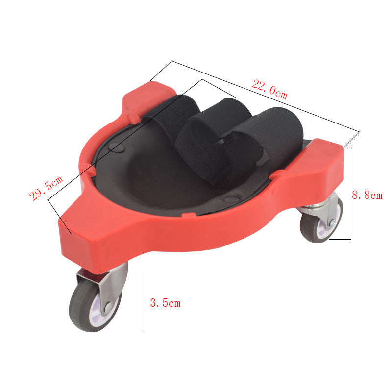 Black Multi-Function Knee Pads with Swivel Wheels