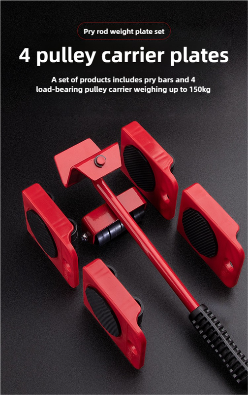2 Pcs Red Heavy Duty Furniture Moving System, Sliding Dolly Tools