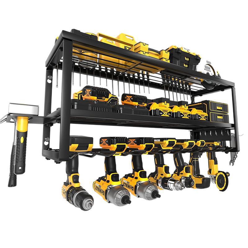 Heavy Duty Power Tool Organizer Wall Mount - 3-Tier Garage Storage Rack