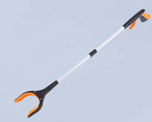 Orange Foldable  Grabber Tool with Silicone Non-Slip Claws