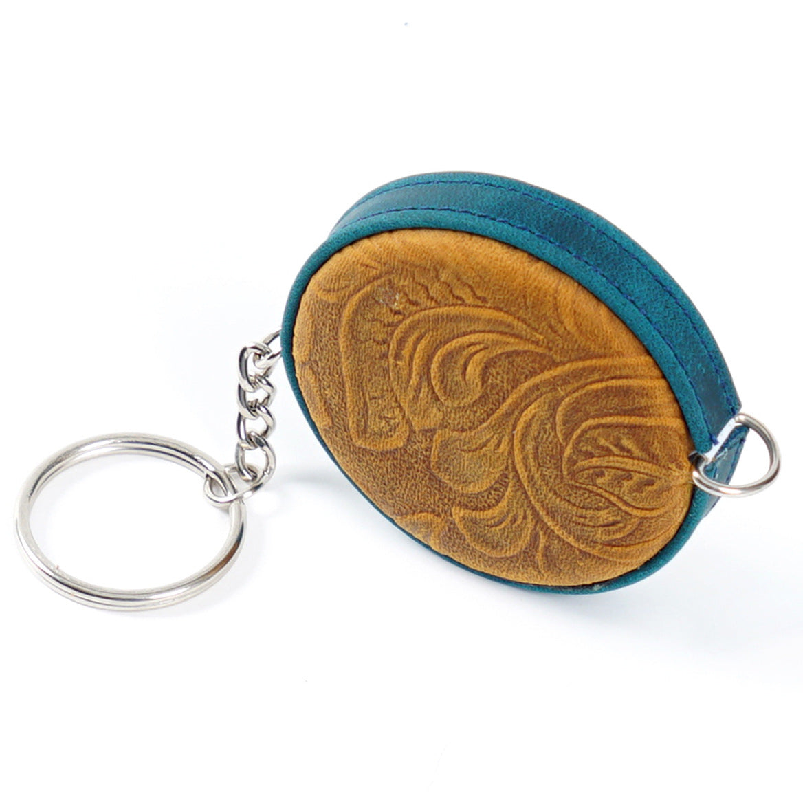 Blue Side Band Mini Leather Tape Measure - 1.5m/60in - Round