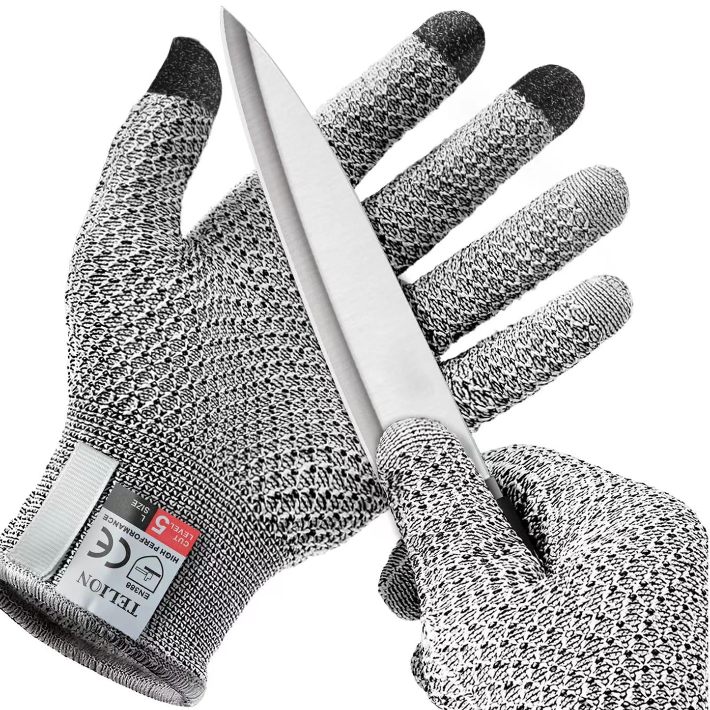 Grey 3-Pack Cut Resistant Gloves (Level 5 Protection) - Pineapple Grip