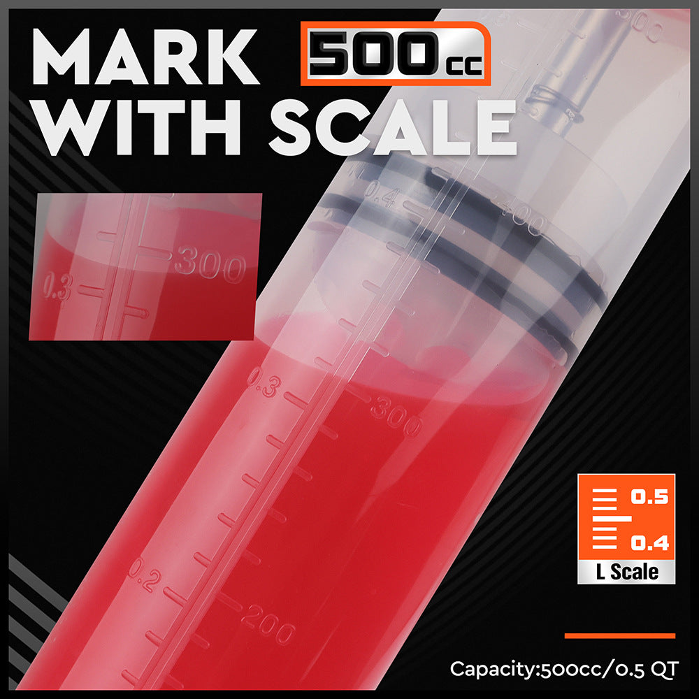 500cc Fluid Extraction & Fill Pump Syringe - Durable Manual Pump