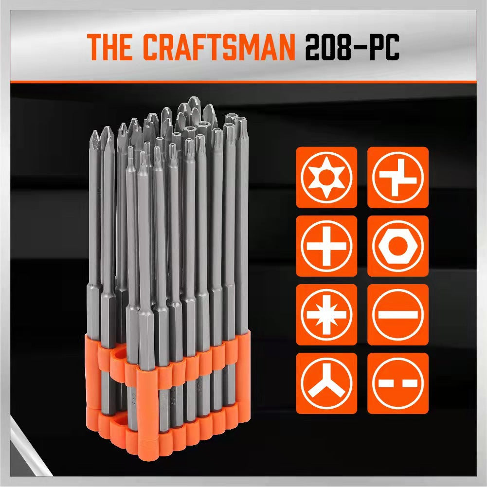 32-Piece Extra Long Screwdriver Bit Set - 150mm S2 Steel Bits