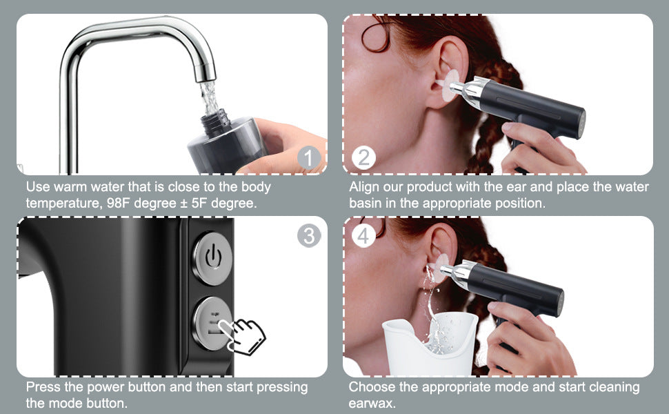 Blue Electric Earwax Irrigator Set - Gentle and effective