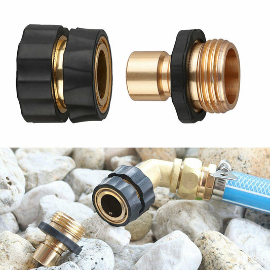 American Standard 3/4 Inch Brass Quick Connect Garden Hose Adapter