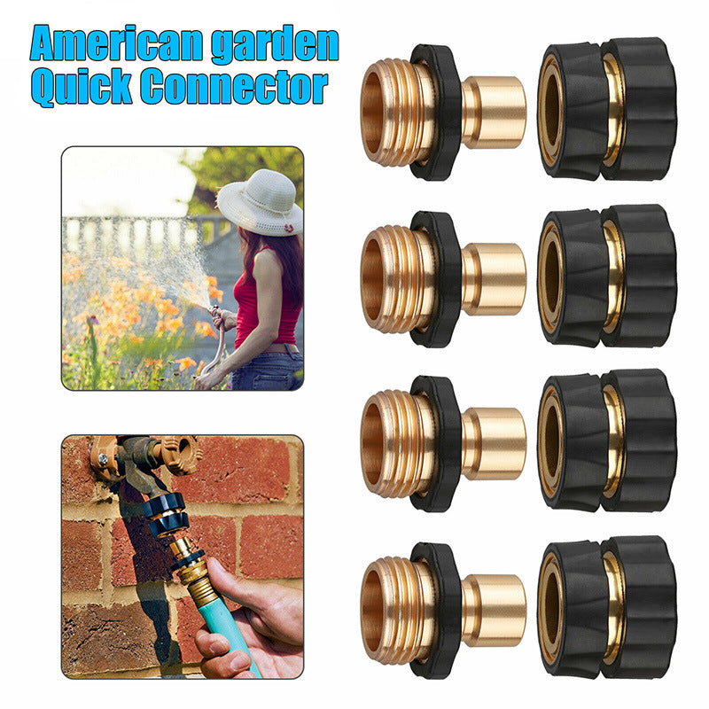 American Standard 3/4 Inch Brass Quick Connect Garden Hose Adapter