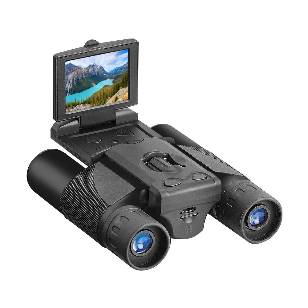 Black HD Digital Camera Binoculars 8X Zoom - Record Video & Photos