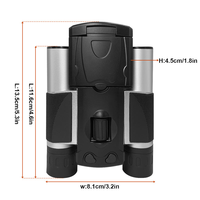 Black HD Digital Camera Binoculars 8X Zoom - Record Video & Photos