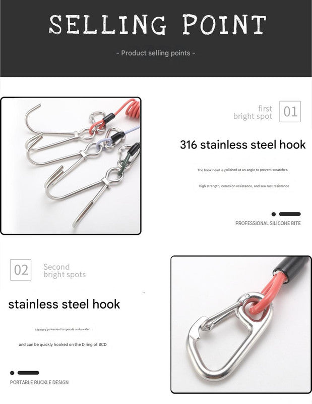 Green Pro 316 Stainless Steel Diving Reef Hook - Single, Double Combo