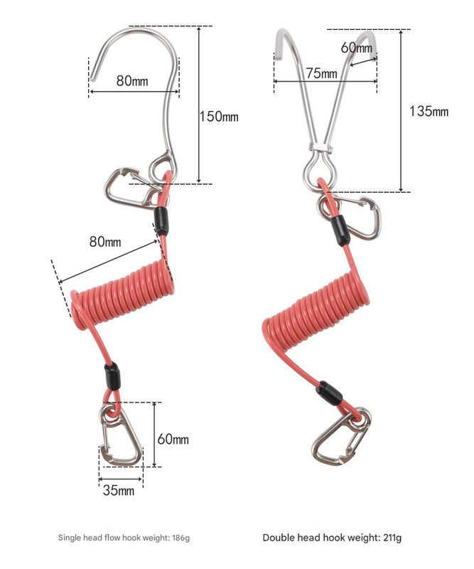 Green Pro 316 Stainless Steel Diving Reef Hook - Single, Double Combo