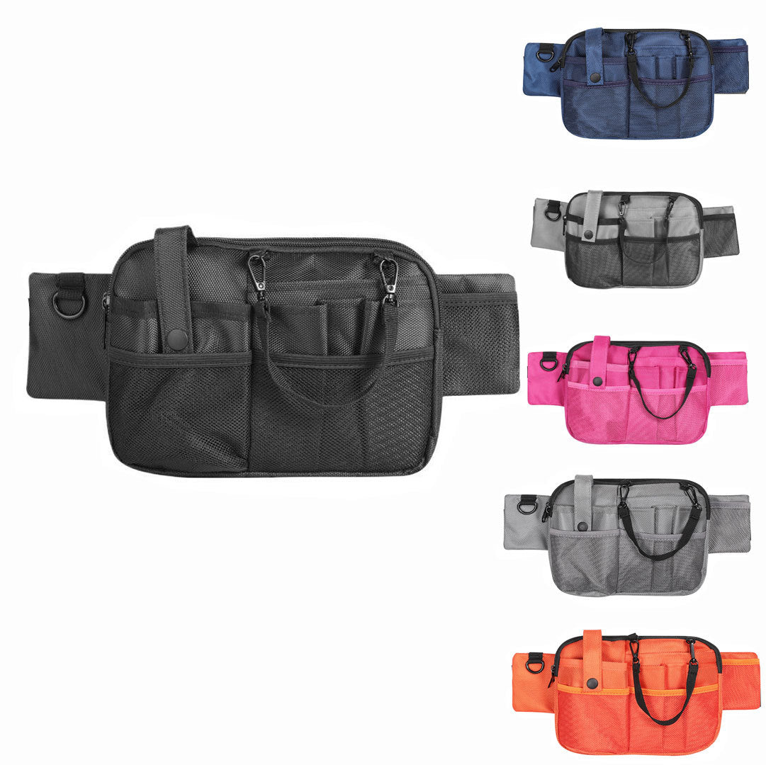 Pink Nurse Utility Belt Bag - Multi-Pocket Medical Organizer Waist Pack