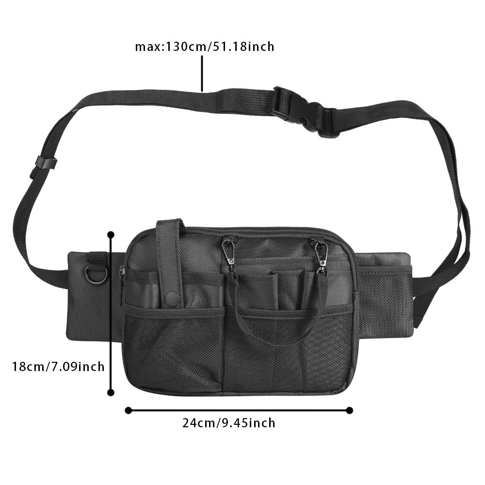 Dark Blue Nurse Utility Belt Bag - Multi-Pocket Medical Organizer Waist Pack