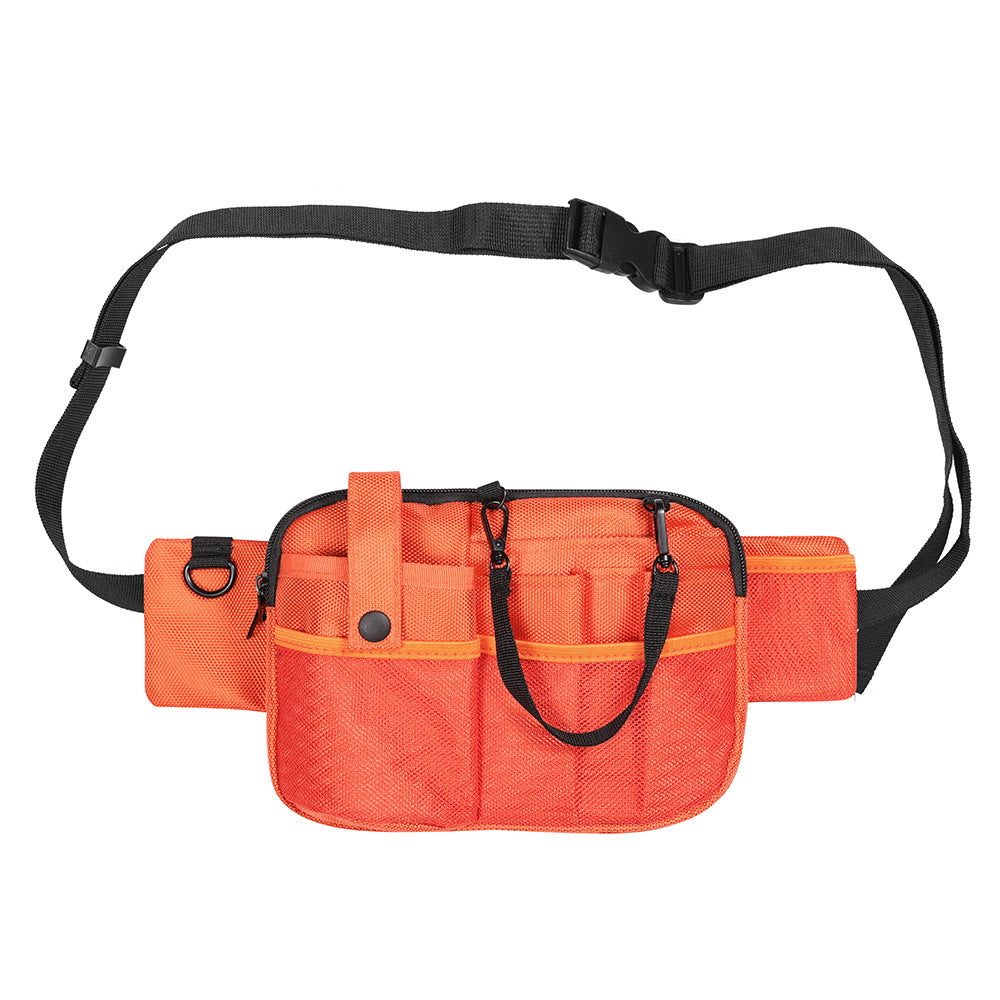 Orange Nurse Utility Belt Bag - Multi-Pocket Medical Organizer Waist Pack