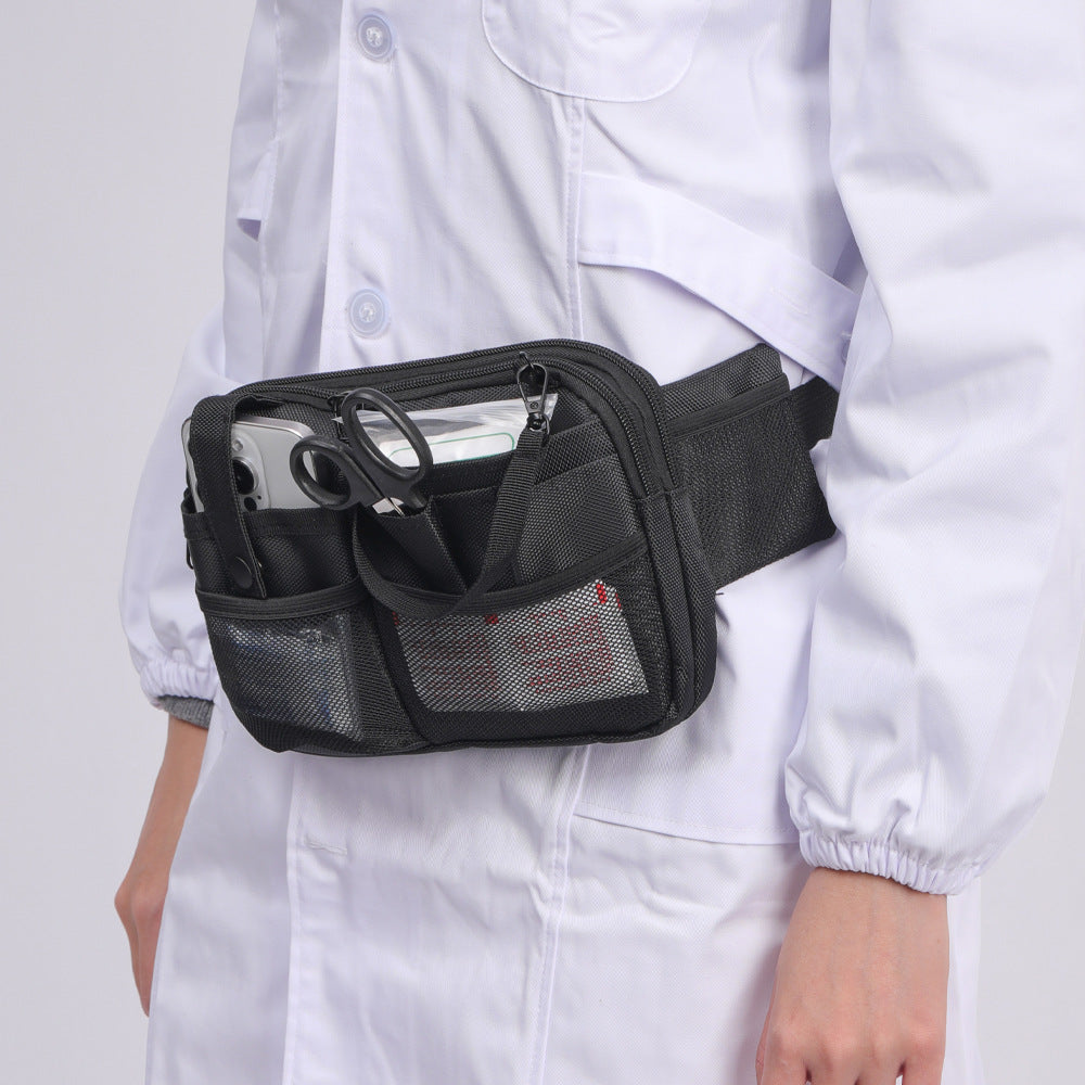 Orange Nurse Utility Belt Bag - Multi-Pocket Medical Organizer Waist Pack