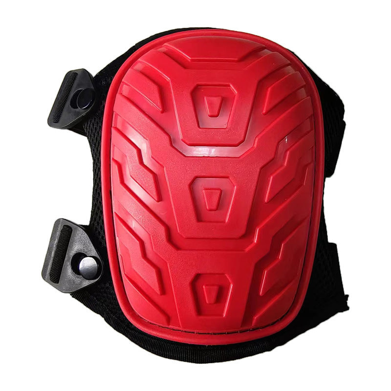 1 Pair Red Professional Hard Shell Knee Pads - Heavy Duty Protection