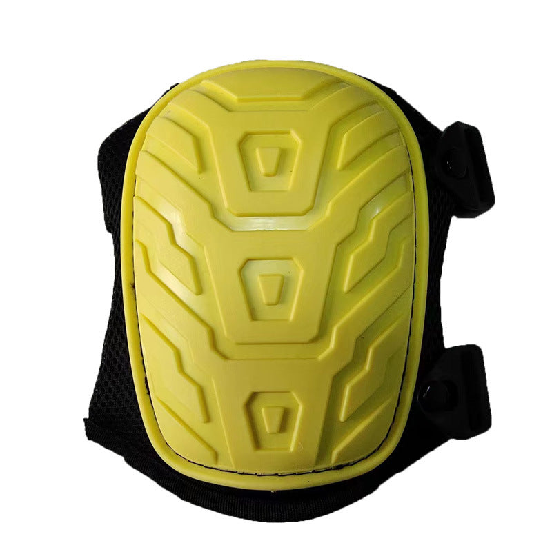 1 Pair Yellow Professional Hard Shell Knee Pads - Heavy Duty Protection