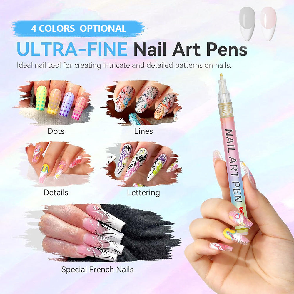 Blue 0.7mm Nail Art Doodle Pen 12 Sticks- Single Colour Acrylic Marker