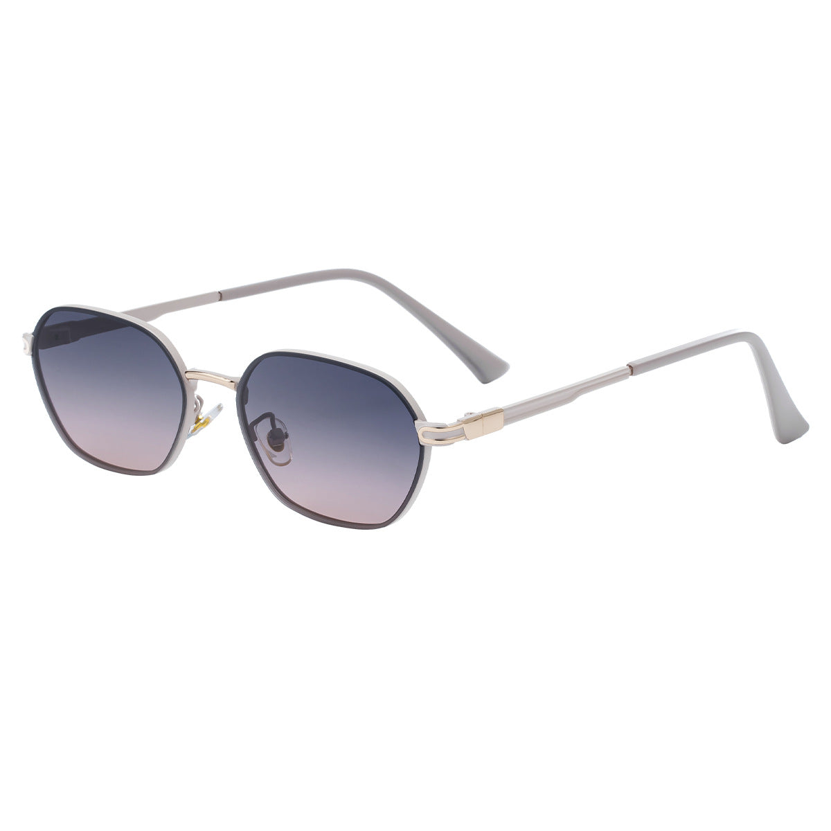 Purple Gradient Lenses Chic Oval Sunglasses for Women