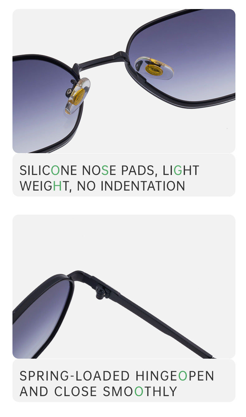 Purple Gradient Lenses Chic Oval Sunglasses for Women