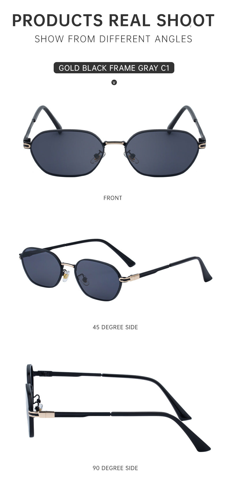 Blue Lenses Chic Oval Sunglasses for Women