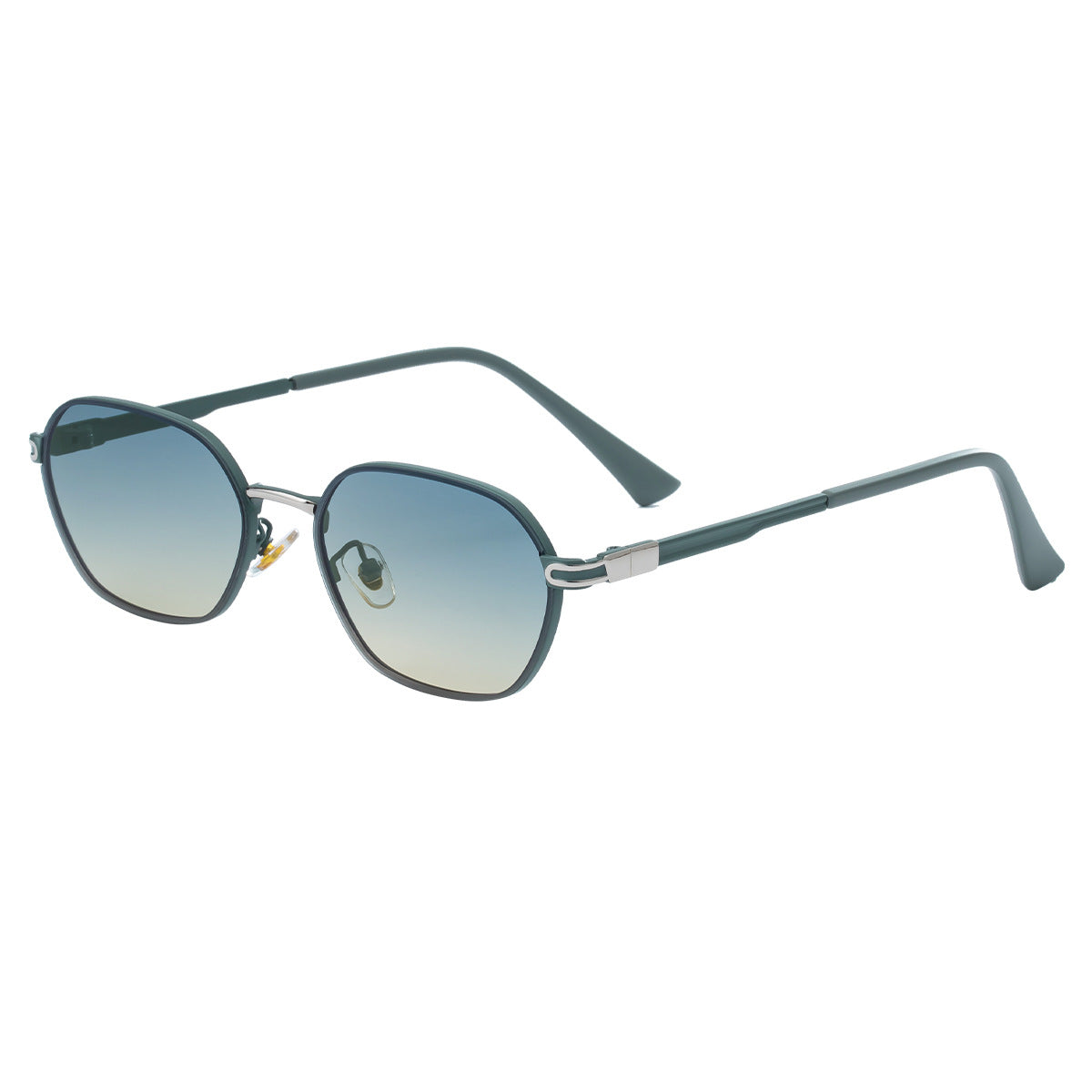 Green Gradient Lenses Chic Oval Sunglasses for Women