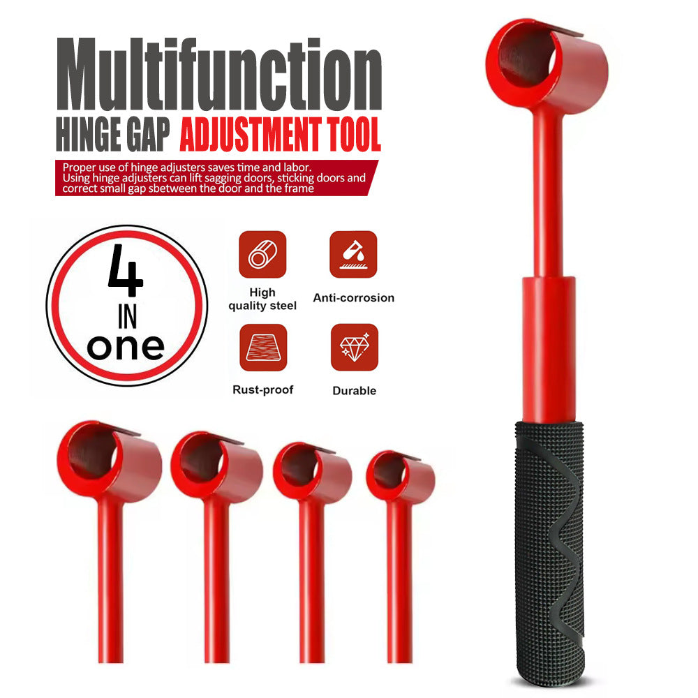 Heavy-Duty 4-in-1 Door Hinge Adjustment Tool - Wrench for Aligning Doors