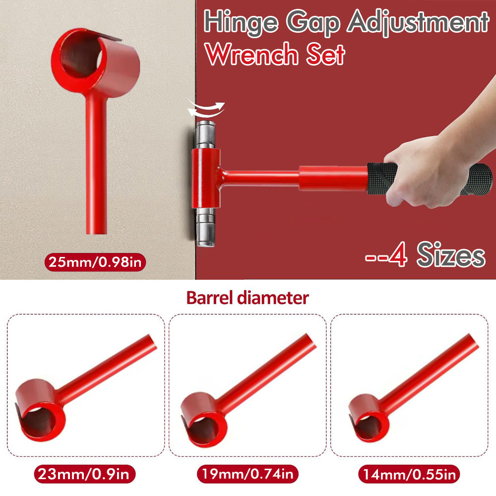 Heavy-Duty 4-in-1 Door Hinge Adjustment Tool - Wrench for Aligning Doors