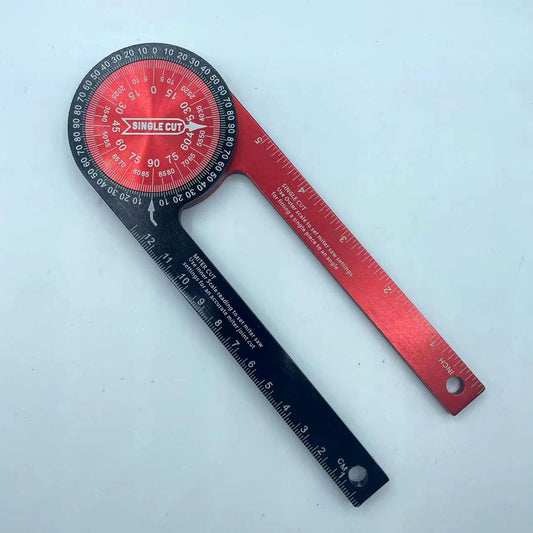 Red Precision 360-Degree Miter Saw Protractor - Aluminum Alloy Angle