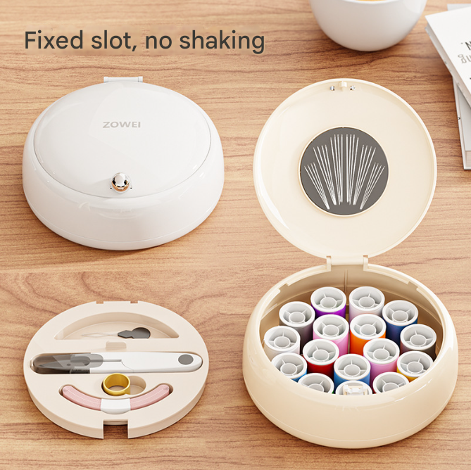 Cream colour Modern Portable Sewing Kit - All-in-One Compact