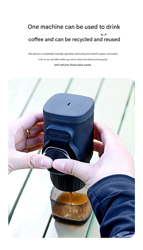 Portable Hand Press Espresso Machine - Compatible with Espresso Caps