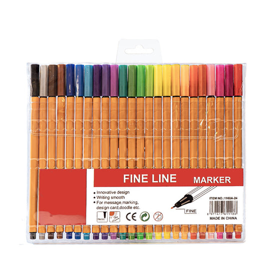2 pcs twenty-four colors Fine Line Marker Pen Set - Watercolor