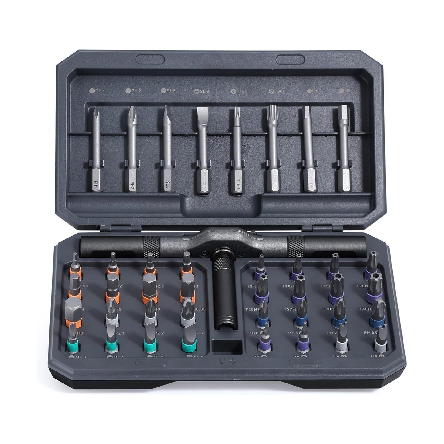 A 42-piece set Black Insulated Screwdriver Set - Multi-Bit