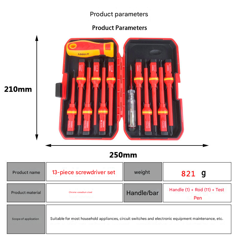A 42-piece set Black Insulated Screwdriver Set - Multi-Bit