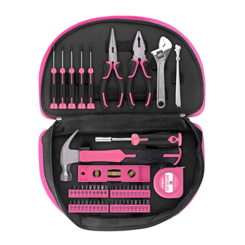 63-Piece Essential Home Repair Tool Kit with Portable Zipper Case