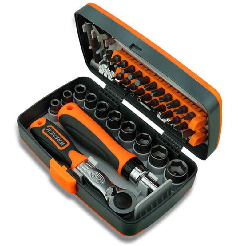 38-Piece Ratchet Screwdriver & Socket Wrench Set