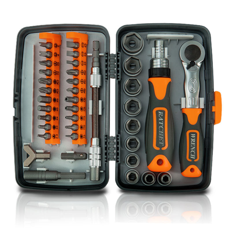 38-Piece Ratchet Screwdriver & Socket Wrench Set