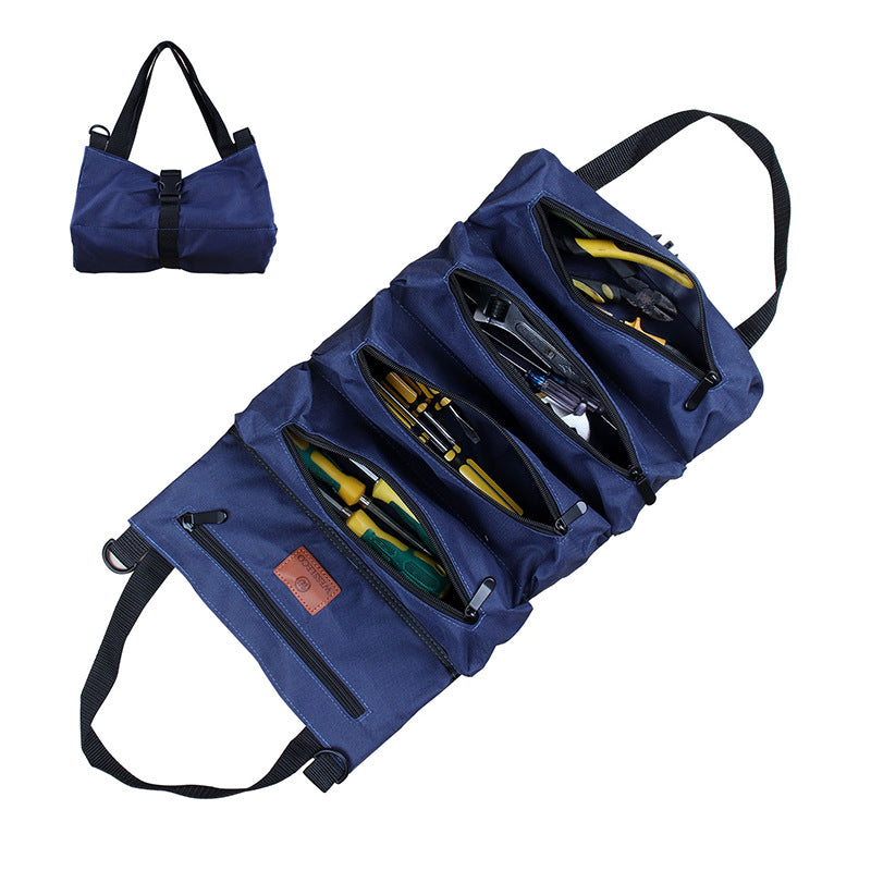 Heavy-Duty Canvas Tool Roll Up Bag & Organizer Tote