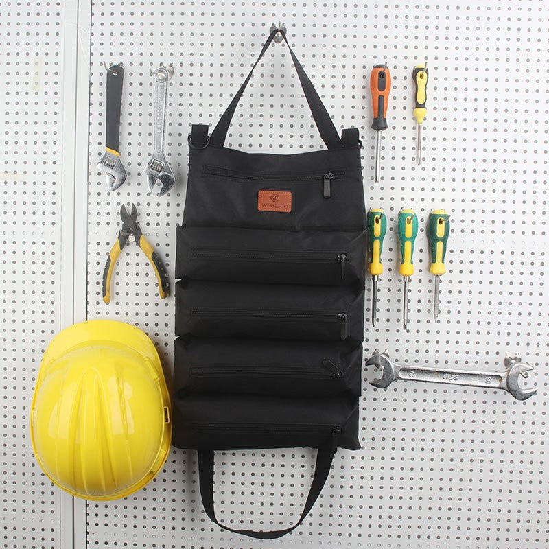 Heavy-Duty Canvas Tool Roll Up Bag & Organizer Tote