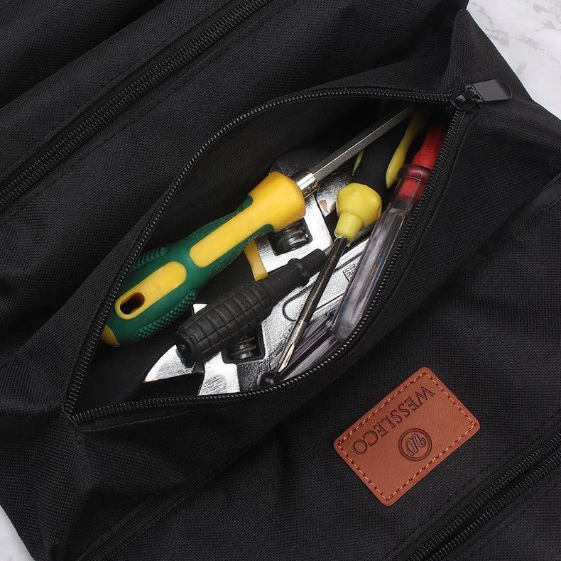 Heavy-Duty Canvas Tool Roll Up Bag & Organizer Tote - Multi-Pocket pouch