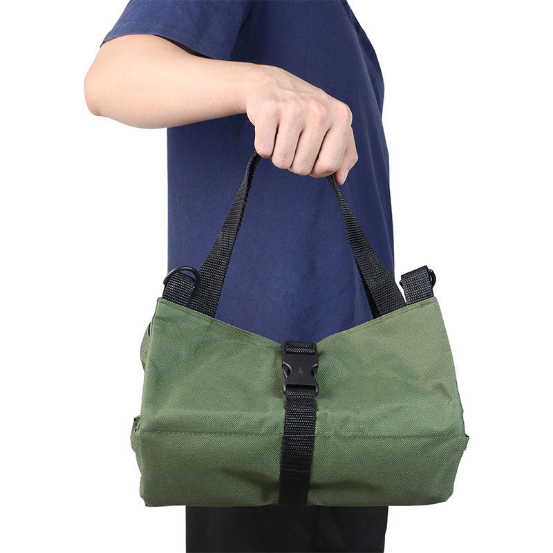 Heavy-Duty Canvas Tool Roll Up Bag & Organizer Tote - Multi-Pocket pouch