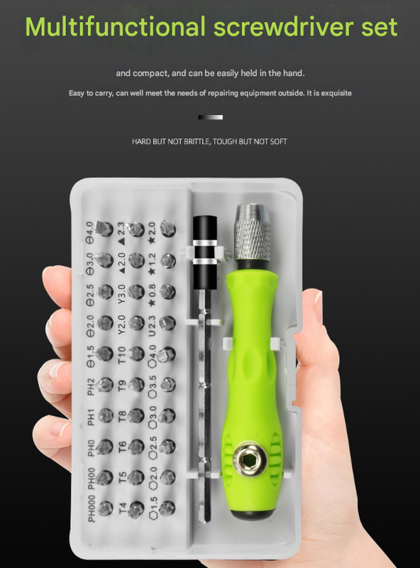 Green 32-in-1 Precision Screwdriver Set - Magnetic Repair Tool Kit