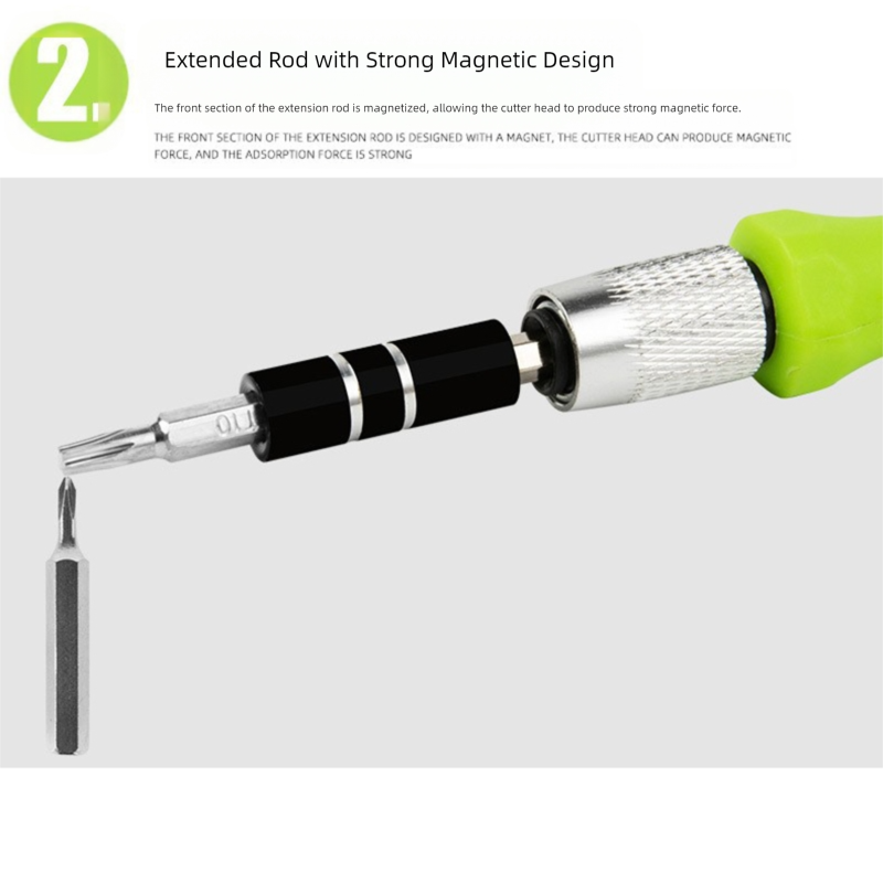 Green 32-in-1 Precision Screwdriver Set - Magnetic Repair Tool Kit