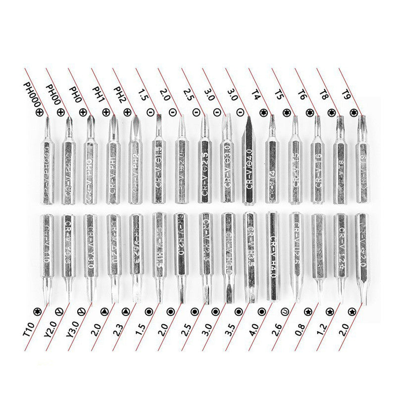 Green 32-in-1 Precision Screwdriver Set - Magnetic Repair Tool Kit