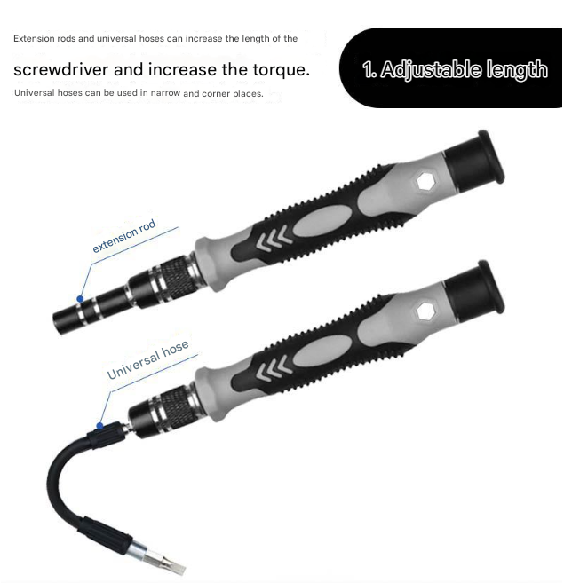 Grey Professional 115-in-1 Precision Screwdriver Set - Magnetic Repair kit