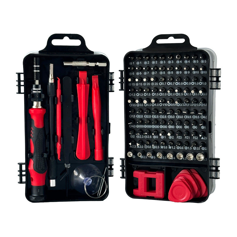Red and Black Professional 115-in-1 Precision Screwdriver Set