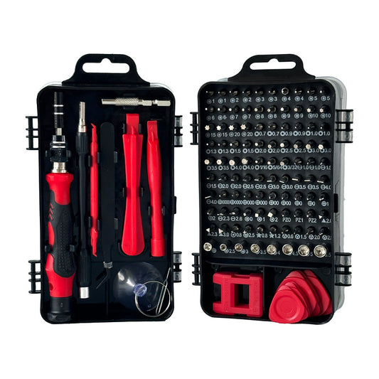 Red and Black Professional 115-in-1 Precision Screwdriver Set