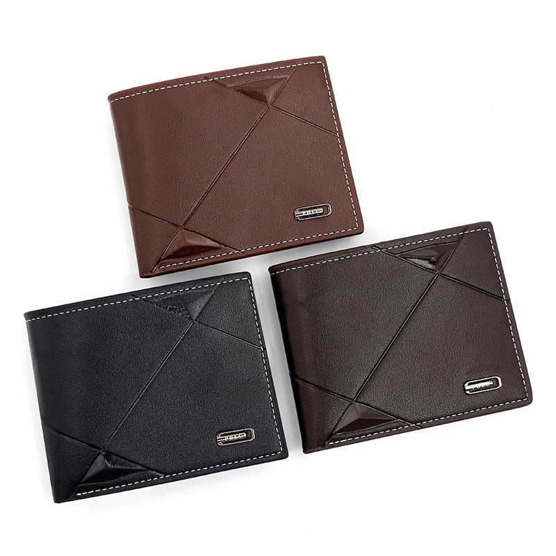 Black Men's PU Leather Bifold Wallet