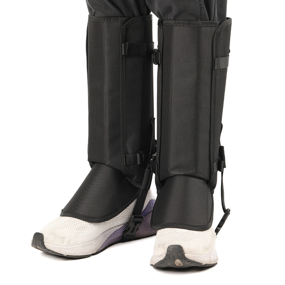 Black Outdoor Waterproof Leg Gaiters - Anti-Snake Bite & Scratch Protection Boot Covers