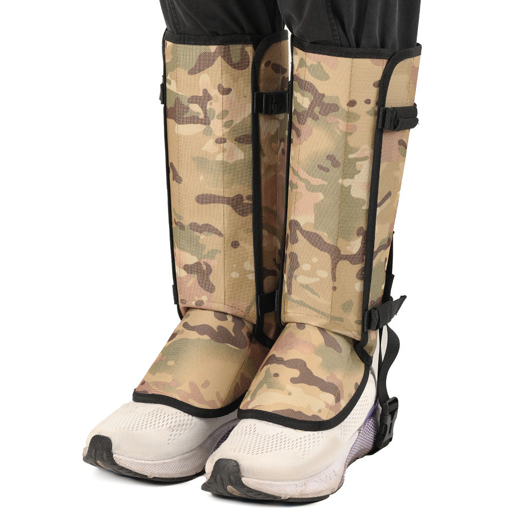 Camouflage khaki Outdoor Waterproof Leg Gaiters - Anti-Snake Bite & Scratch Protection